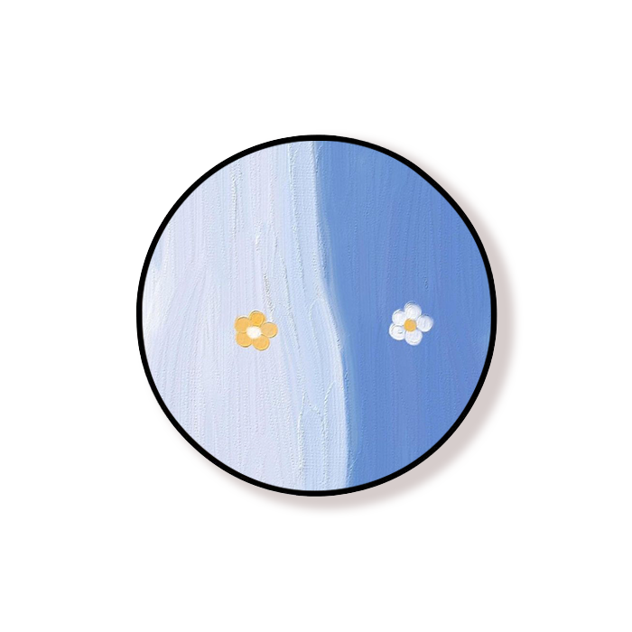 Dual Colored Blue Flower Grip Holder