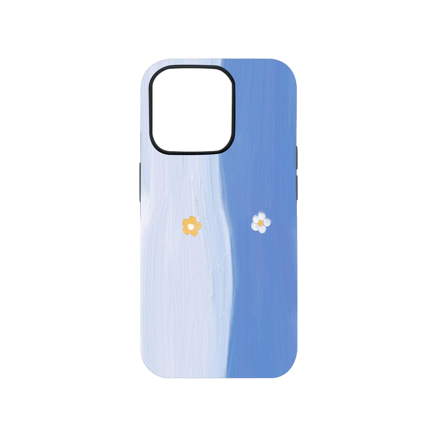 Dual Colored Blue Flower Case