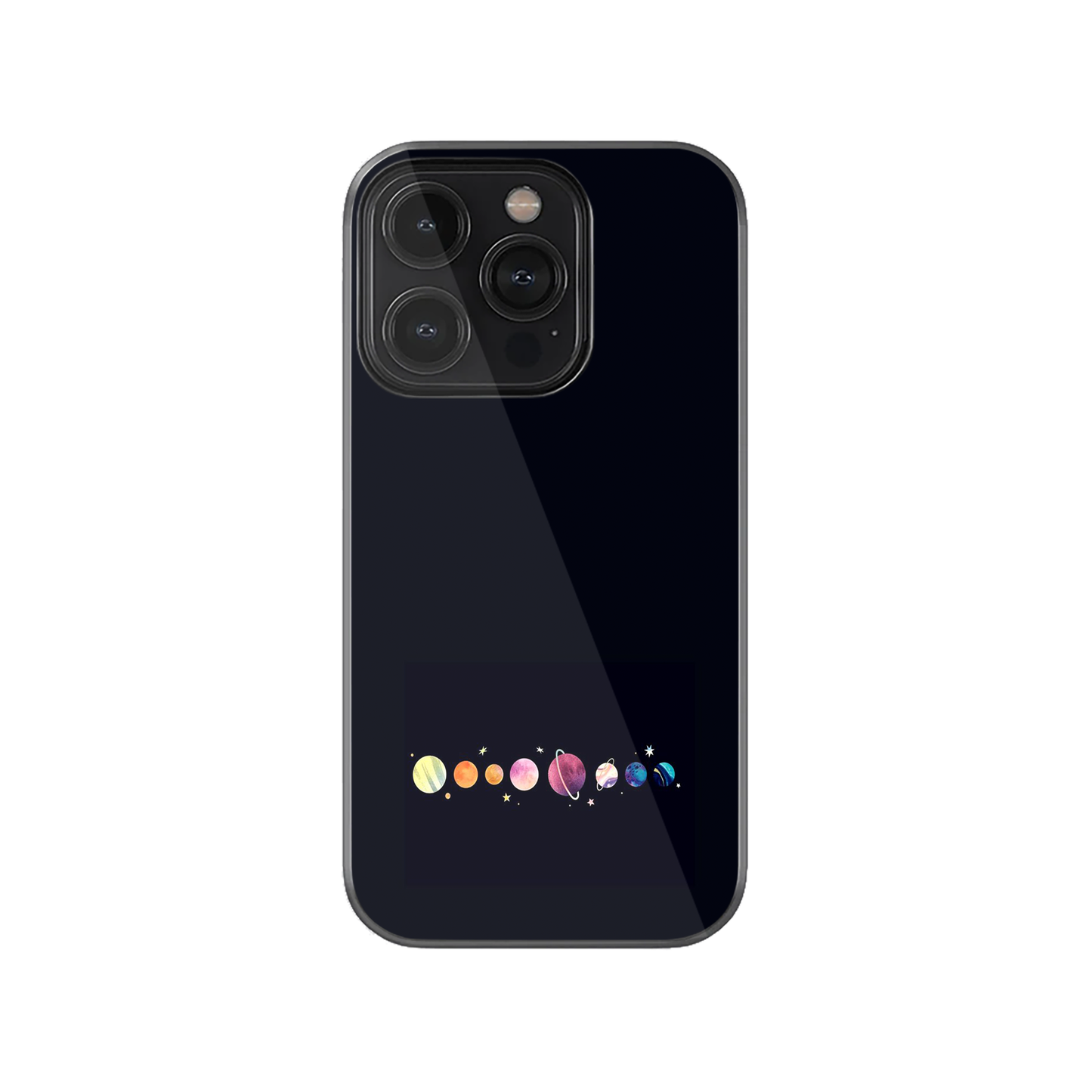 Black Minimal Planet Case