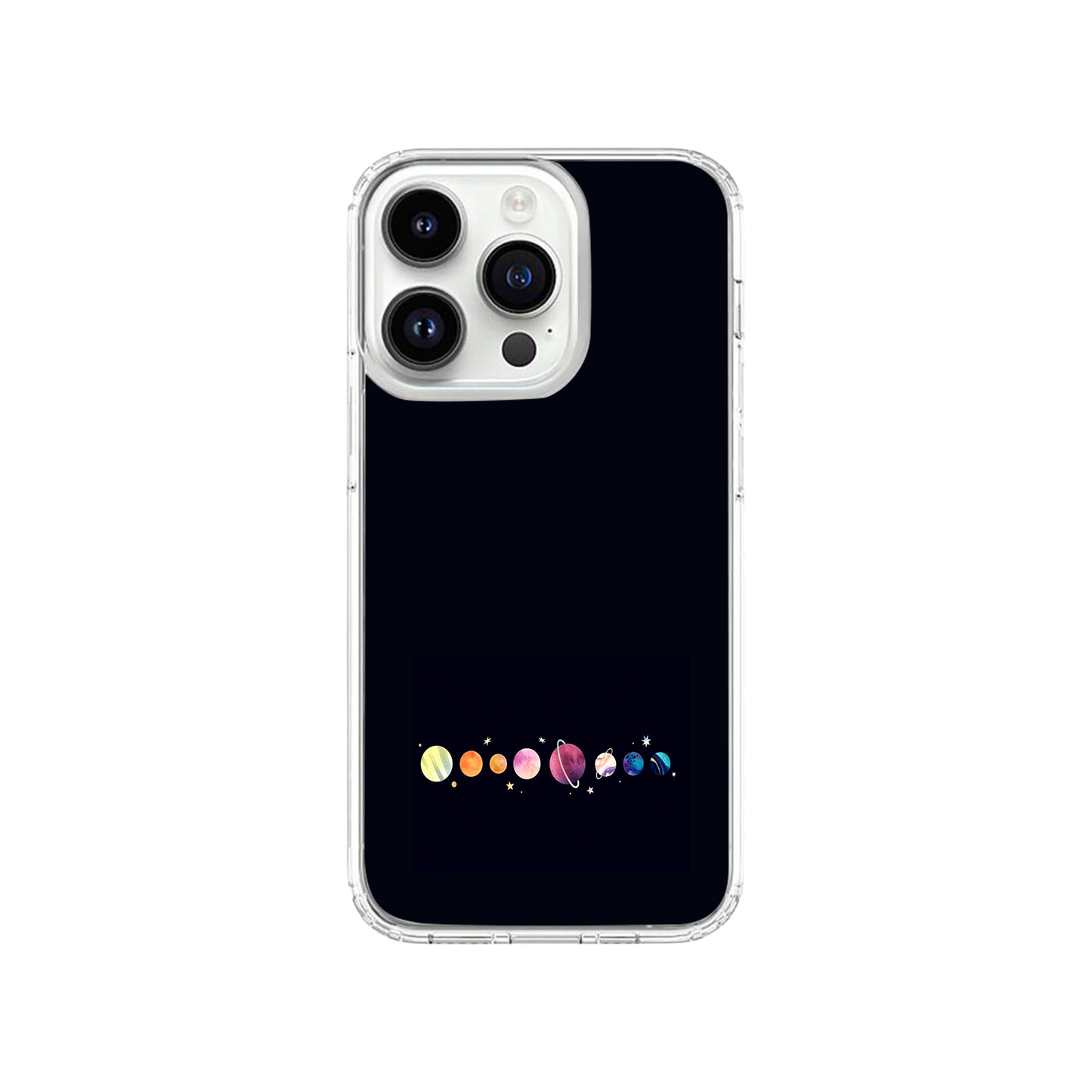 Black Minimal Planet Case