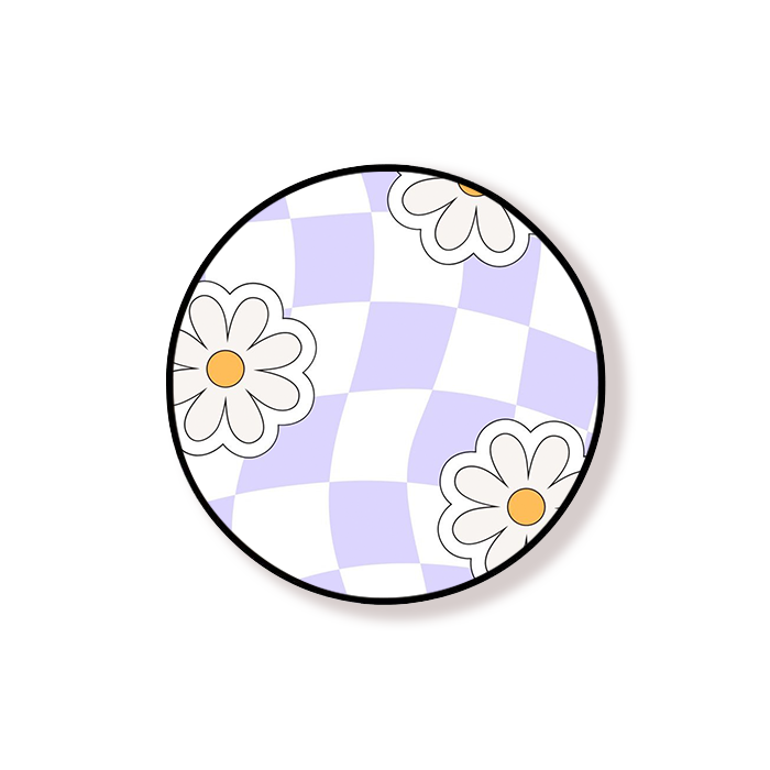 Checkered Floral Grip Holder