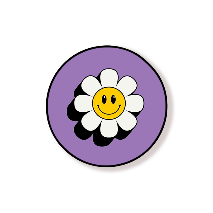Purple Flower Cartoon Grip Holder