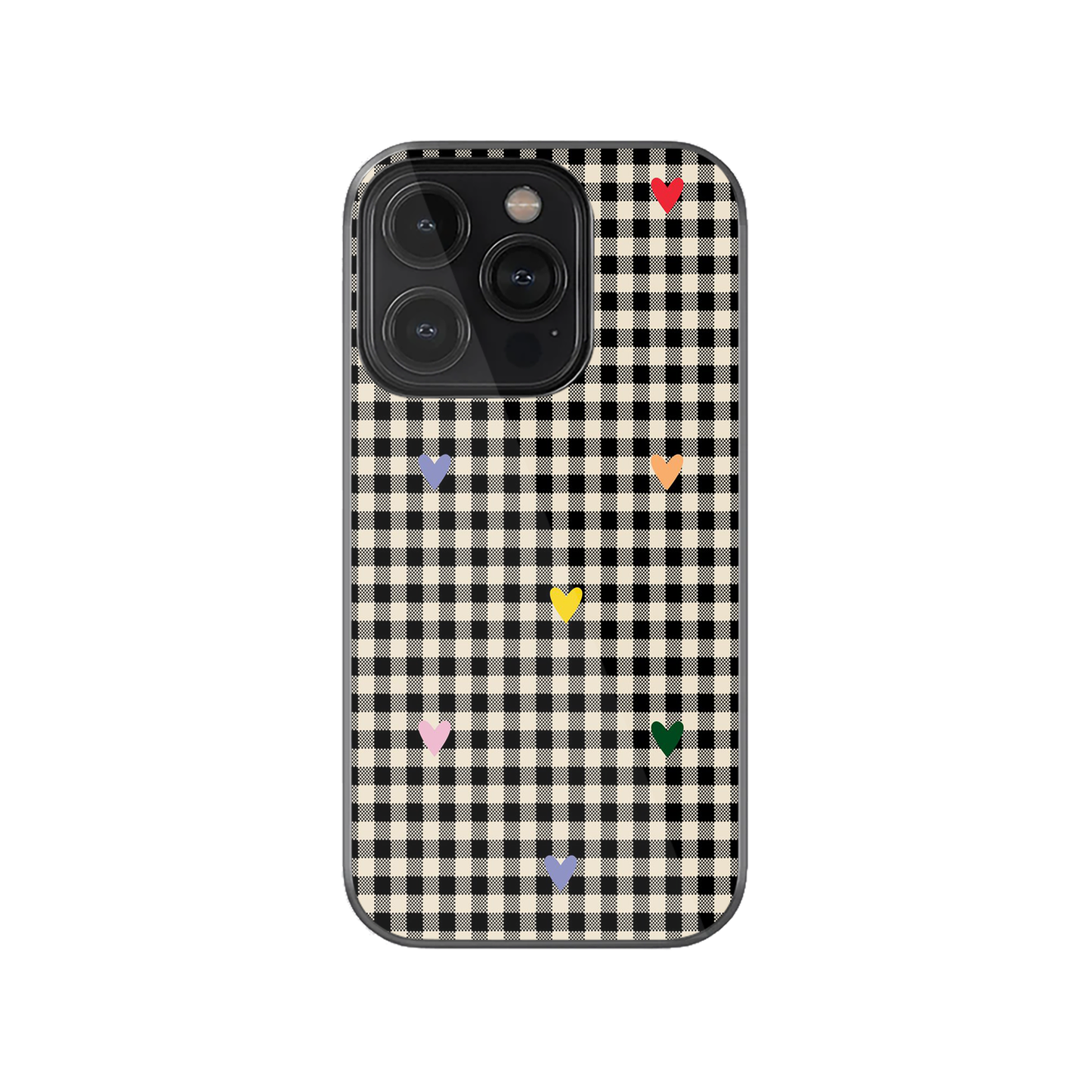 Retro Hearty Checkered Case