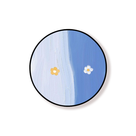 Dual Colored Blue Flower Grip Holder