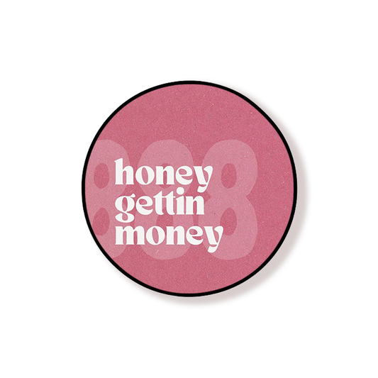 Honey Gettin Money Pink Glittery Grip Holder