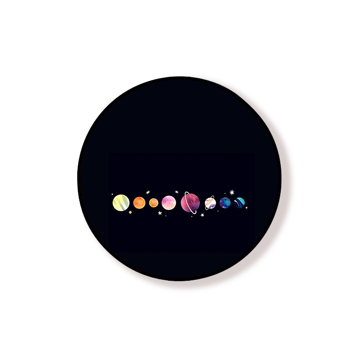 Black Minimal Planets Grip Holder