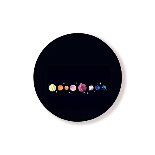Black Minimal Planets Grip Holder