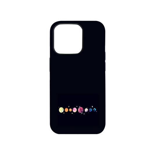 Black Minimal Planet Case