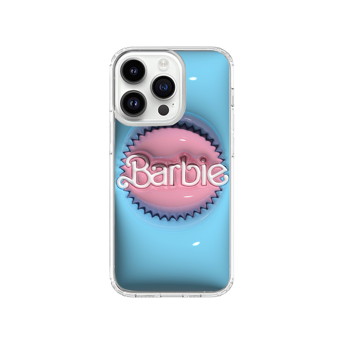 Blue & Pink Barbie Engraved Case