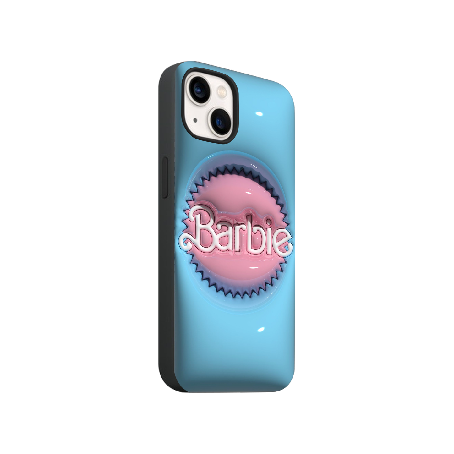 Blue & Pink Barbie Engraved Case