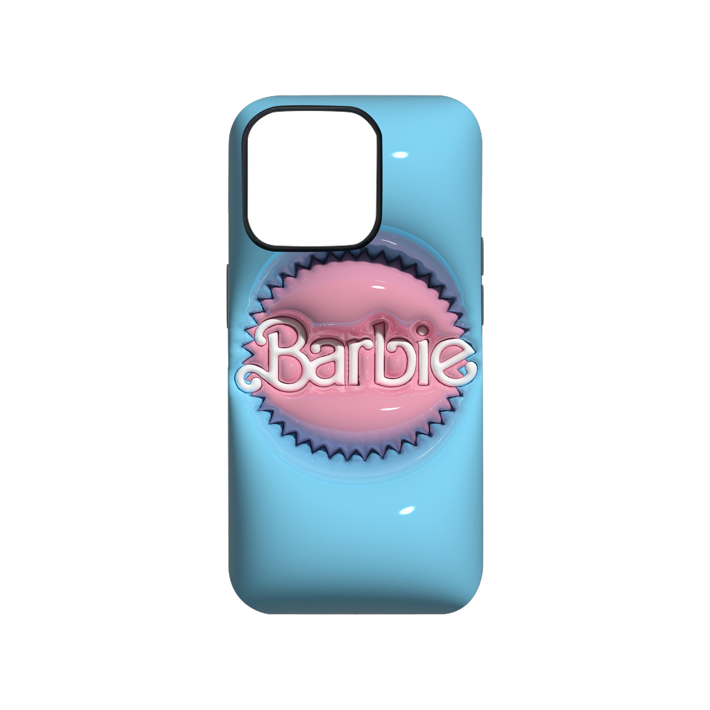 Blue & Pink Barbie Engraved Case