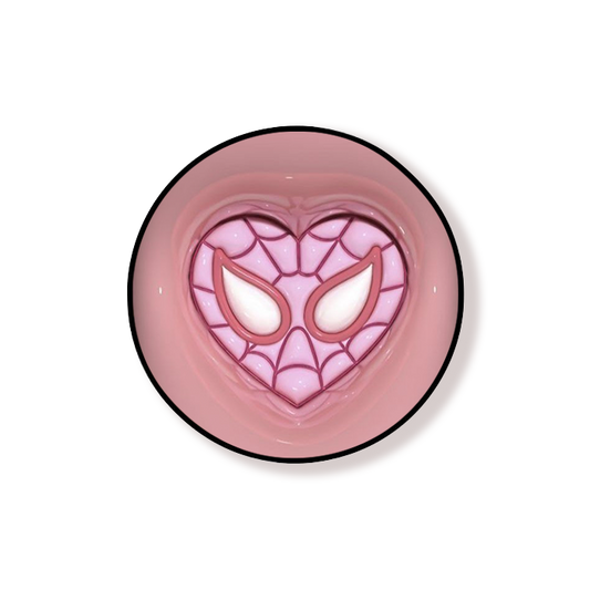 Spider Heart Bubble Pink Grip Holder