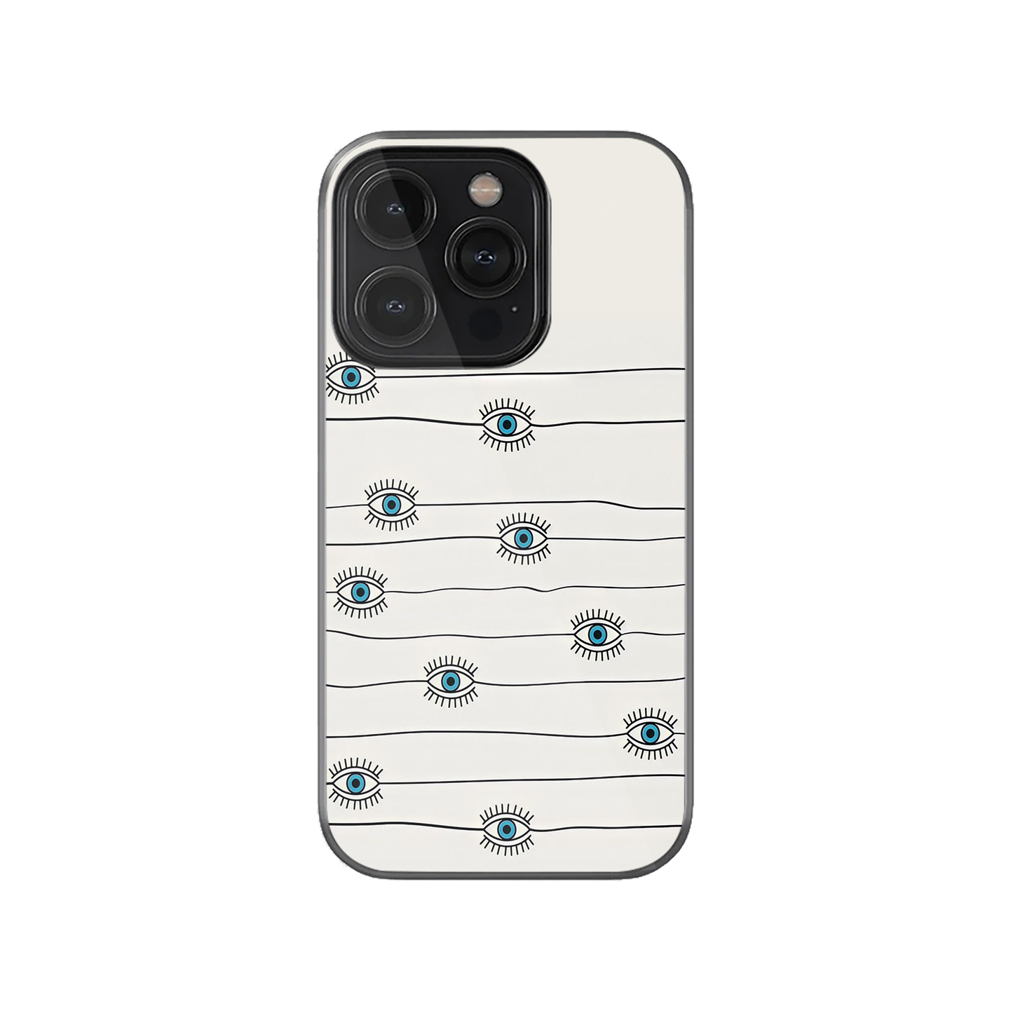 Cream Eye Print Case