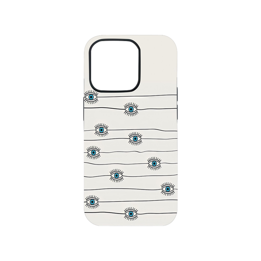 Cream Eye Print Case