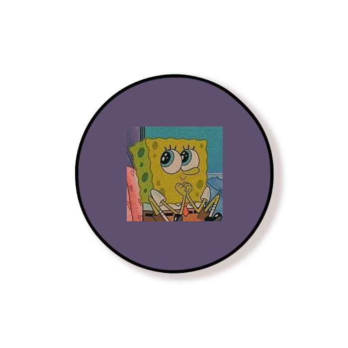 Dusty Purple SpongeBob Round Pop Holder