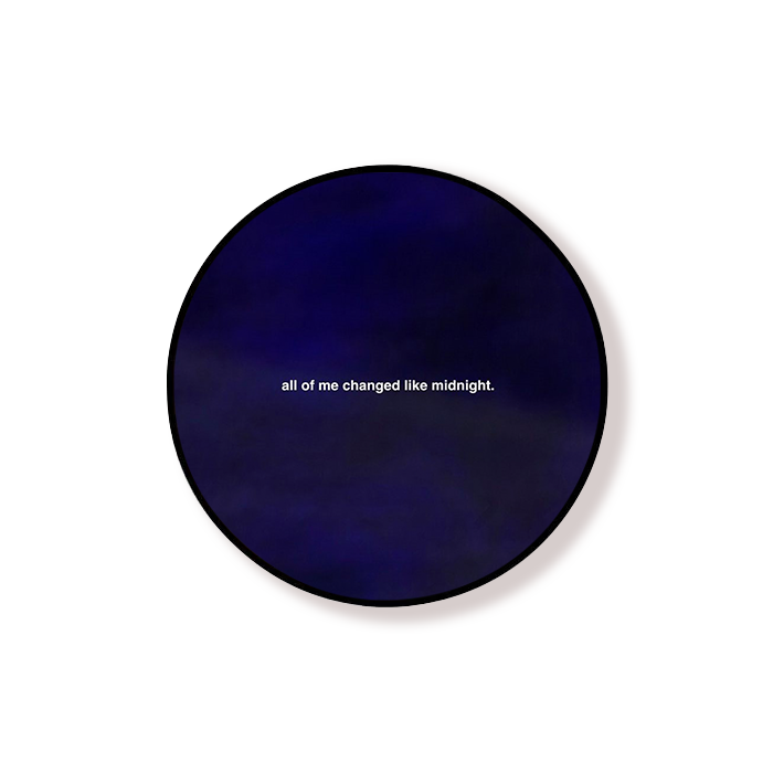 Taylor Swift Inspired Dark Blue Round Pop Holder