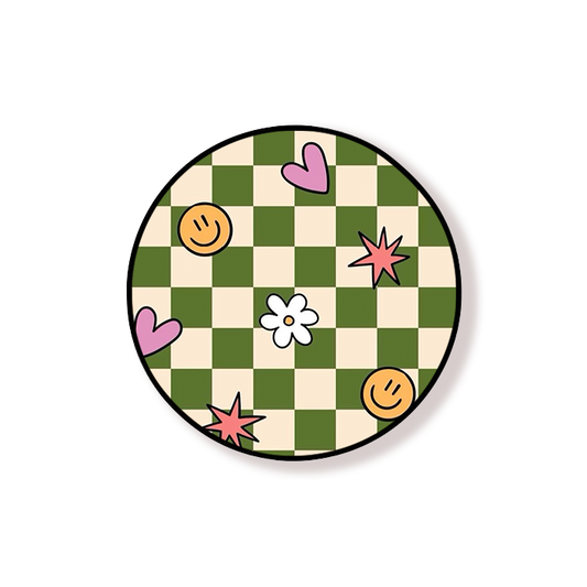 Checkered Heart Grip Holder