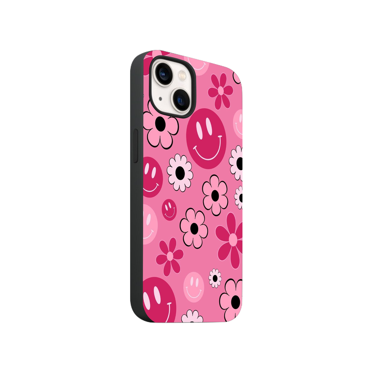 Pink Flower Smiley Case