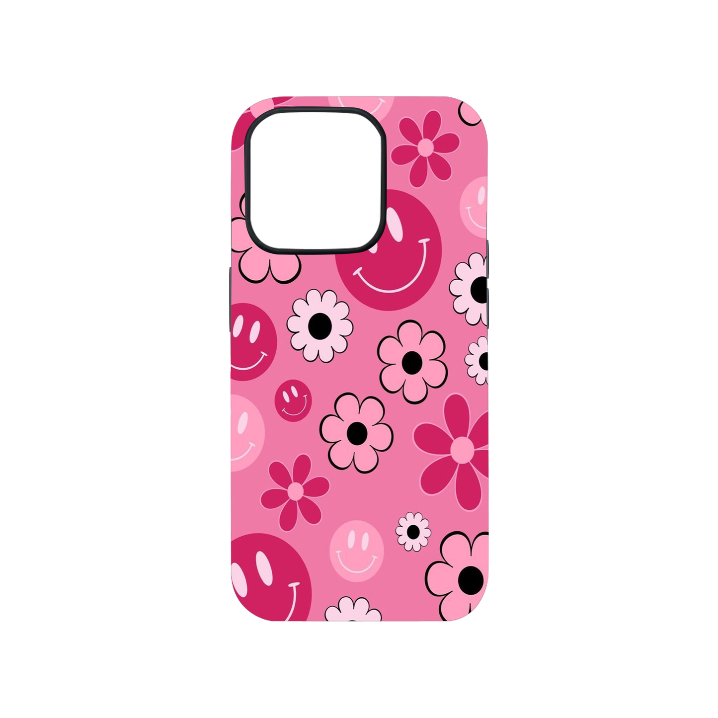 Pink Flower Smiley Case