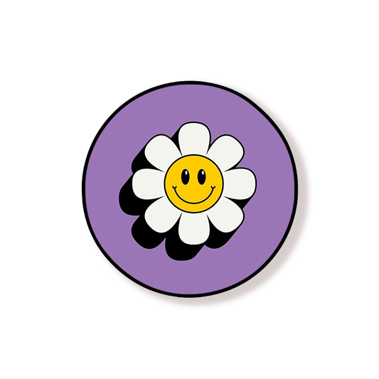 Purple Flower Cartoon Grip Holder