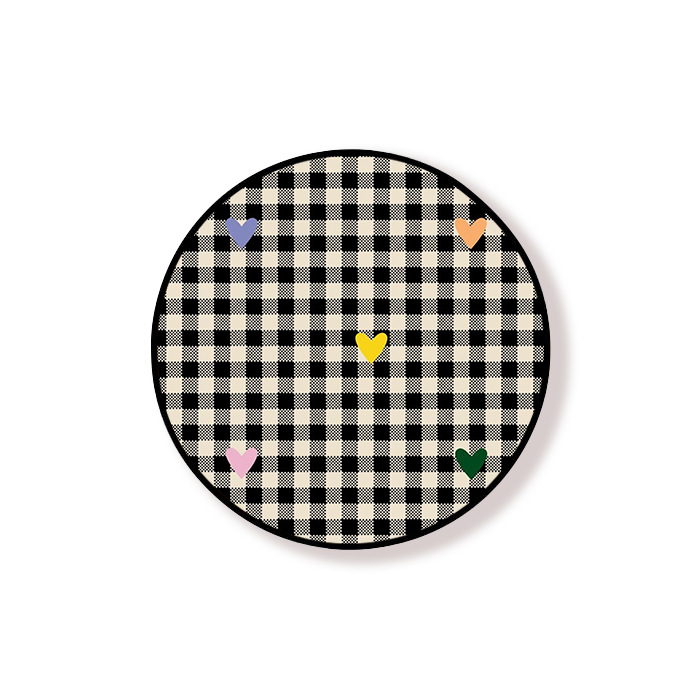 Retro Hearty Checkered Grip Holder