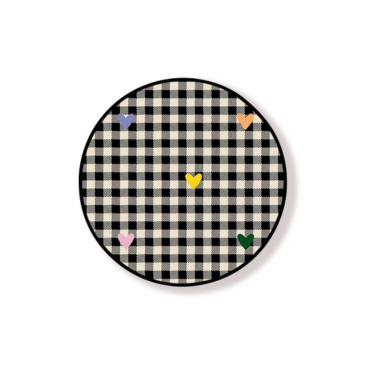 Retro Hearty Checkered Grip Holder