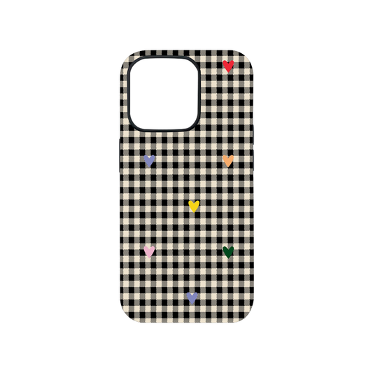 Retro Hearty Checkered Case