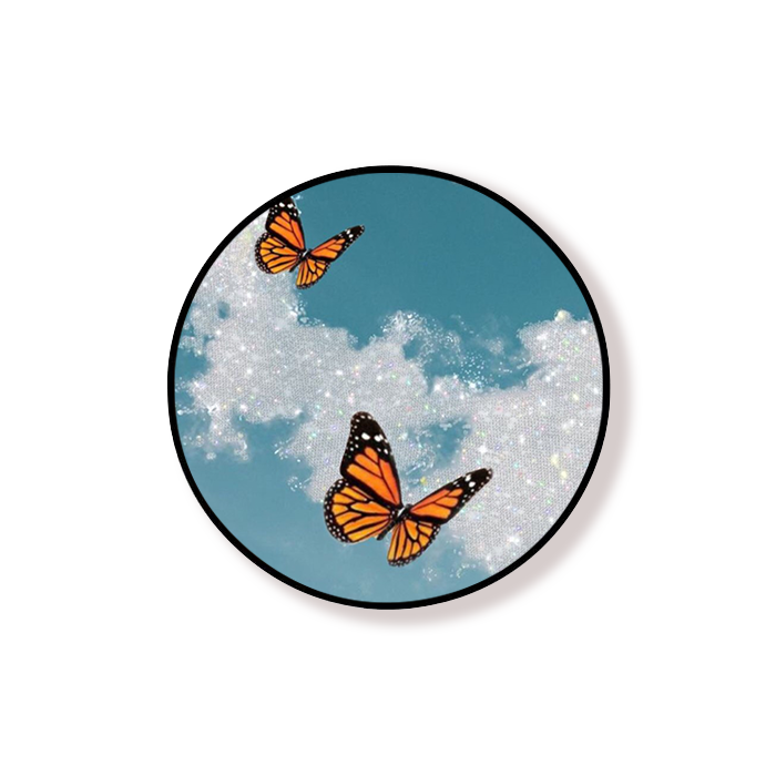 Blue Butterfly Cloud Grip Holder