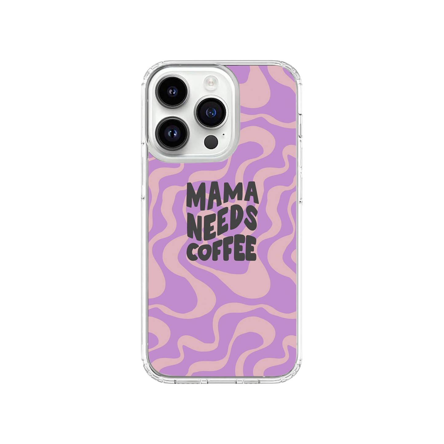 Mama Needs Coffee Swirly Case