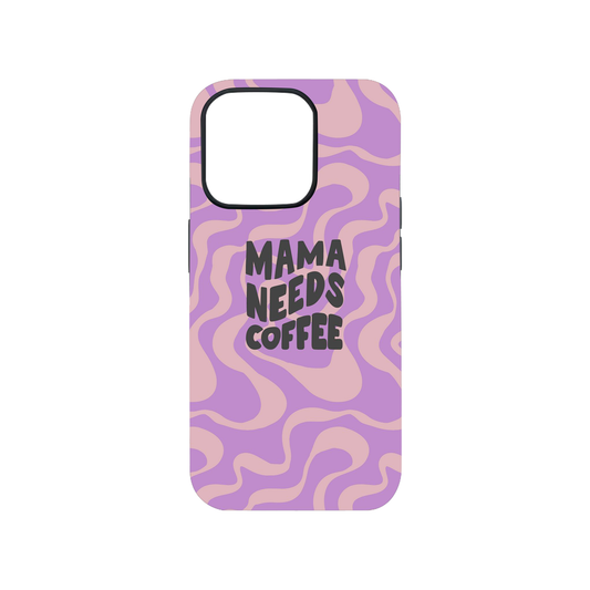 Mama Needs Coffee Swirly Case